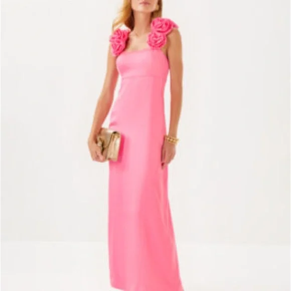 Lilly Pulitzer | Dresses | Lilly Pulitzer Vibrant Pink Maxi Dress | Poshmark